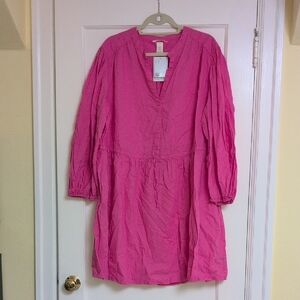 H&M Pink Long-Sleeve Dress